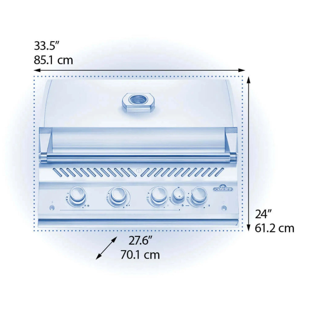 Napoleon 700 Built-In Grill 32 Gas Grill with Rear Infrared Burner