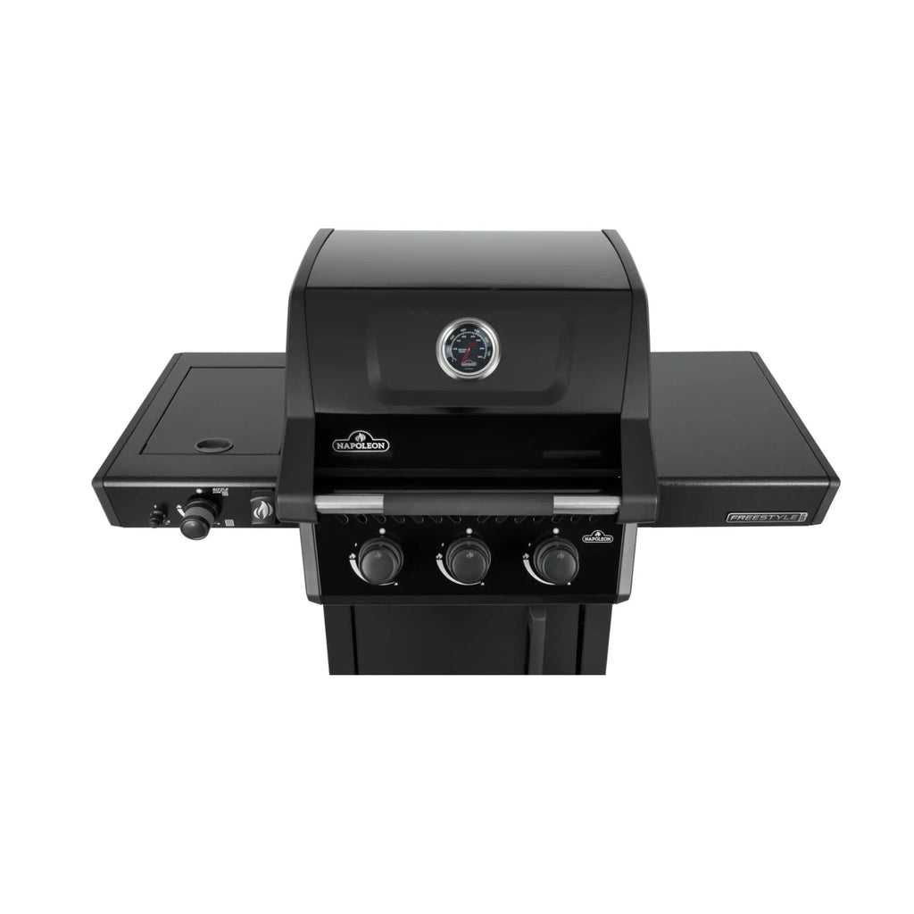 Napoleon Grills FREESTYLE PRO 365 Gas BBQ - 3 Burners in Black with Infrared Side Burner | FP365DSIBPK-1-GB