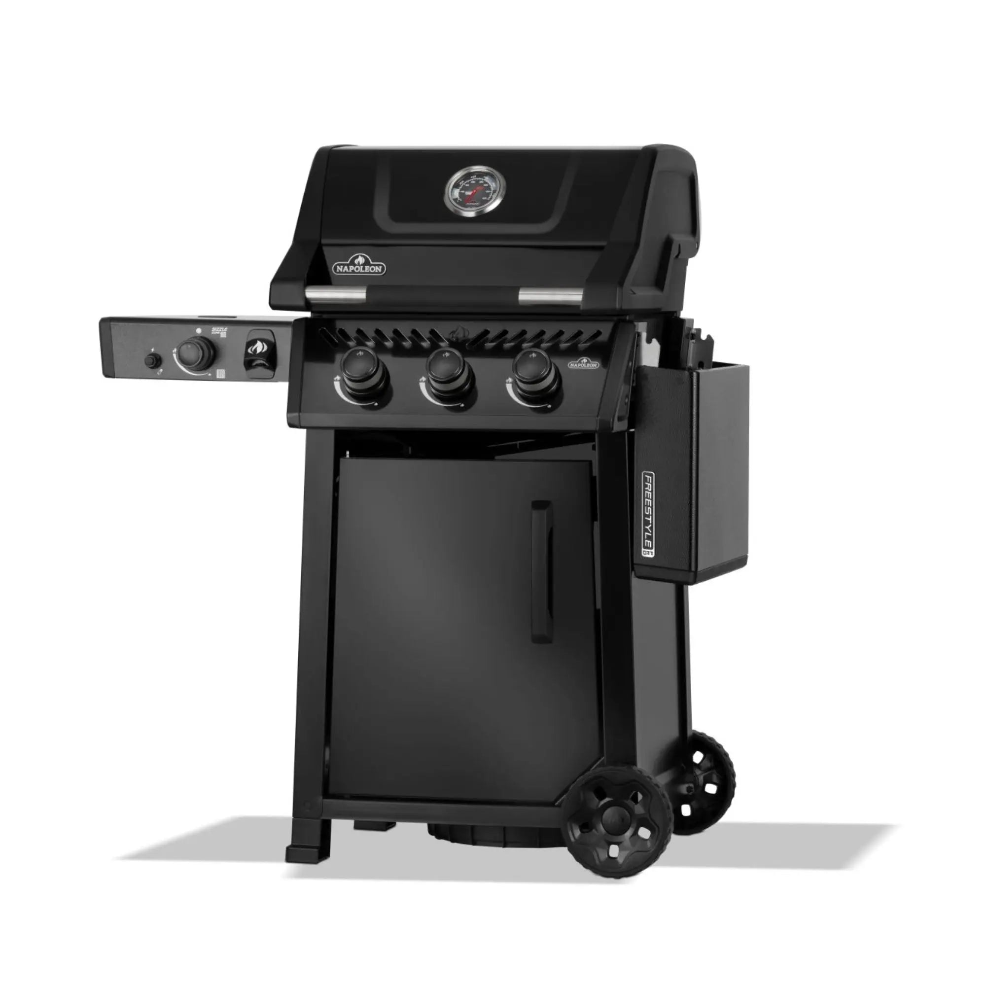 Napoleon Grills FREESTYLE PRO 365 Gas BBQ - 3 Burners in Black with Infrared Side Burner | FP365DSIBPK-1-GB