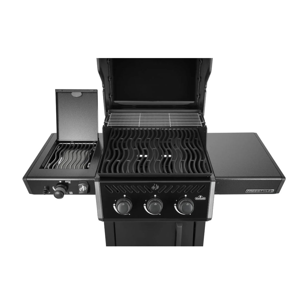 Napoleon Grills FREESTYLE PRO 365 Gas BBQ - 3 Burners in Black with Infrared Side Burner | FP365DSIBPK-1-GB
