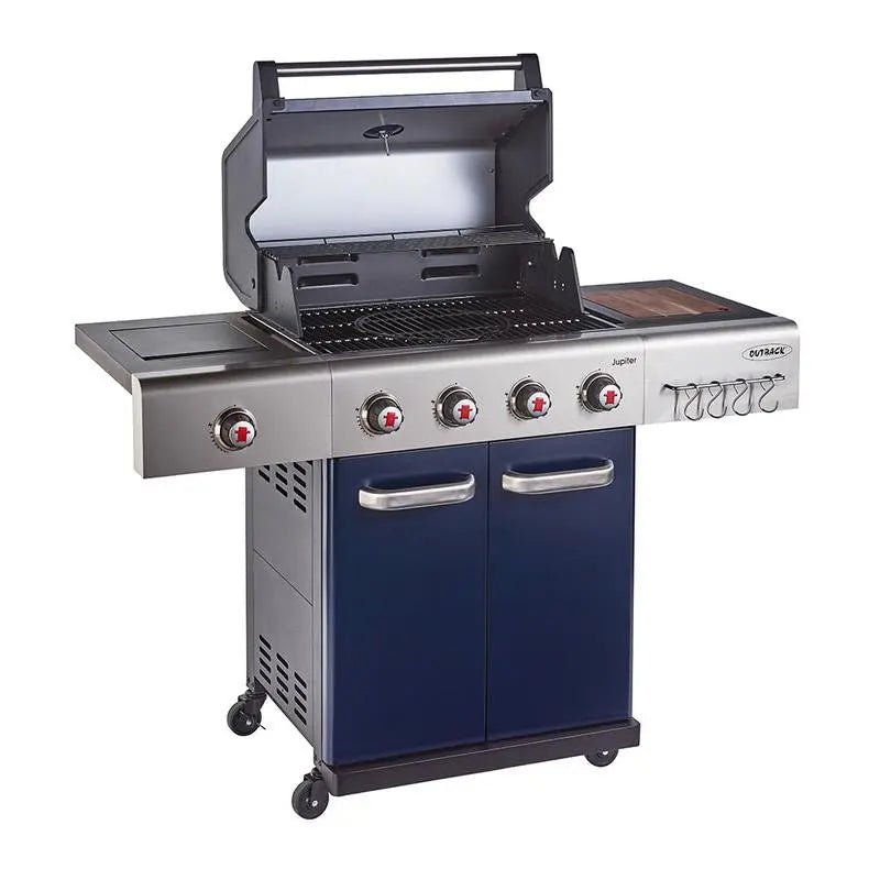 Outback Jupiter 4 Burner Hybrid BBQ | Blue | OUT370766