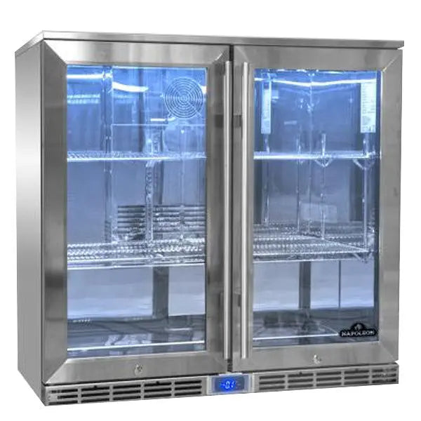 Napoleon Built-In Outdoor Fridge, 210L, Double Door Glass