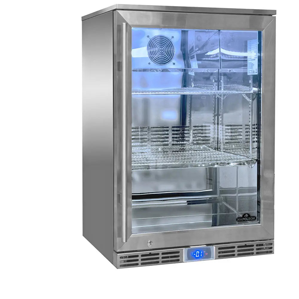 Napoleon Built-In Outdoor Cooler / Fridge, 135L, Right Opening Glass Door