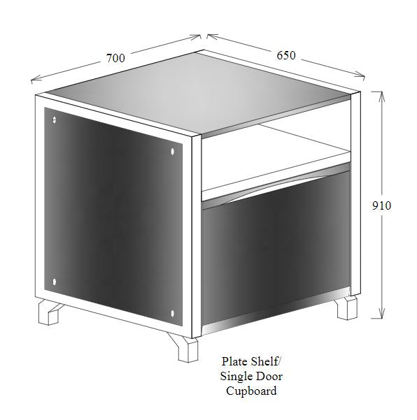 Oliveti Plate Shelf Double or Single Door